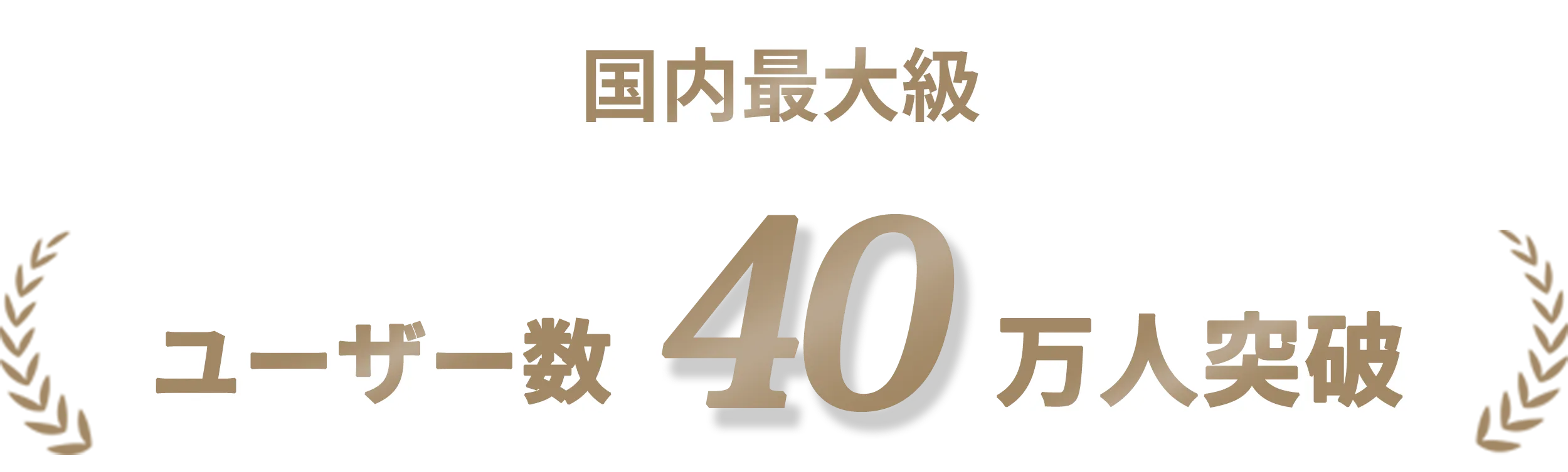 国内最大級ユーザー数40万人