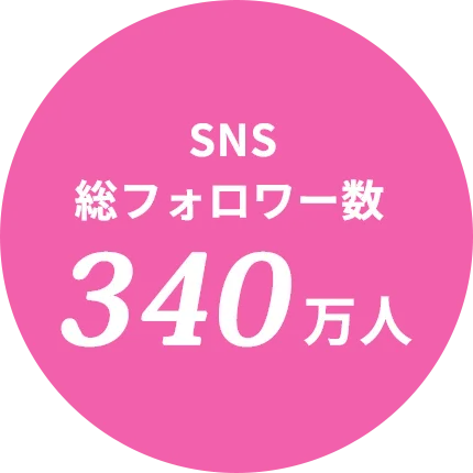 SNS総フォロワー数340万人